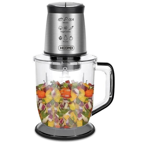 Πολυκόπτης Multi 400W με Δοχείο 1.5lt Hoomei HM-6282 Ασημί