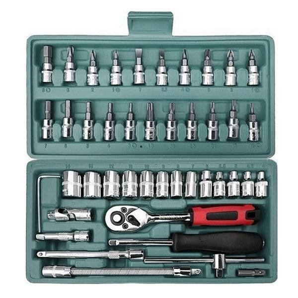 Σετ καρυδάκια και μύτες με καστάνια 46 τεμαχίων σε κασετίνα ZHONGXIN