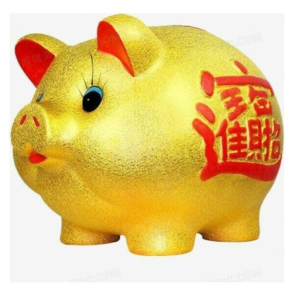 Κουμπαράς Κεραμικός Lucky Piggy Bank Χρυσό
