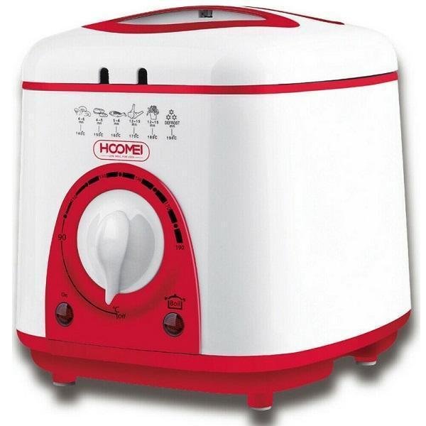Φριτέζα Πολυμάγειρας με Αποσπώμενο Κάδο 1lt 850-950W Hoomei HM-5332 Κόκκινη