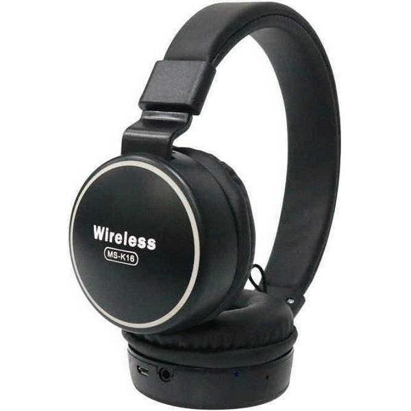 MS-K16 Ασύρματα Bluetooth Over Ear Ακουστικά με 3 ώρες Λειτουργίας Μαύρα