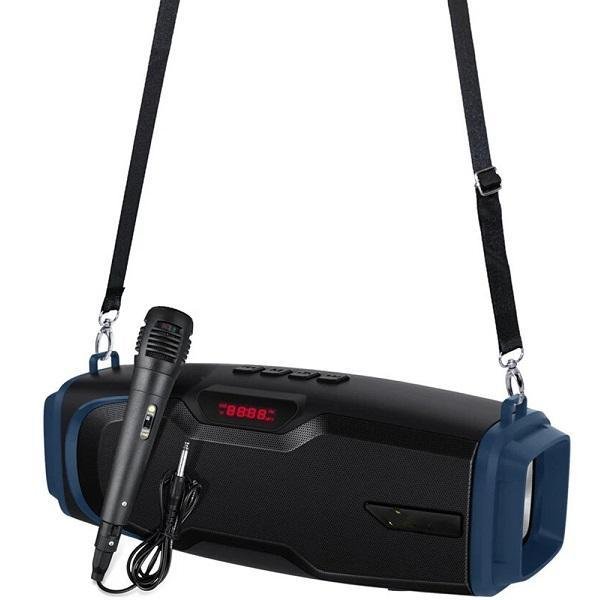 Andowl Σύστημα Karaoke με Ενσύρματα Μικρόφωνα Q-YX600 σε Μπλε Χρώμα