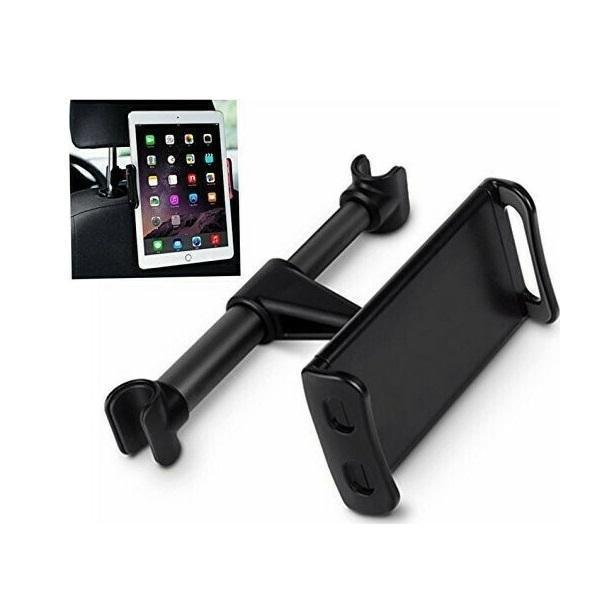 Βάση Κινητού και Tablet Αυτοκινήτου Headrest Mount Holder με Ρυθμιζόμενα Άγκιστρα Μαύρο