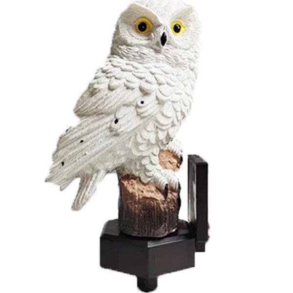 20211025105808_iliako_fotistiko_27596 Κουκουβάγια Ηλιακό Φωτιστικό 10*15εκ. Εξωτερικού Χώρου Λευκό 31899939