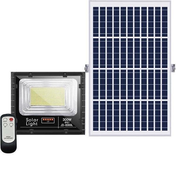 Στεγανός Ηλιακός Προβολέας IP67 Ισχύος 300W με Τηλεχειριστήριο JD-8300L