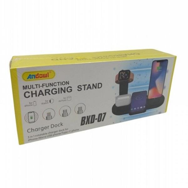 Andowl Ασύρματος Φορτιστής (Qi Pad) Μαύρος (BXD-07)