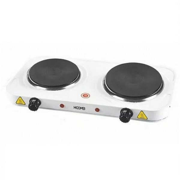 Επιτραπέζια Εστία Εμαγιέ Διπλή 1500+1000W Hoomei HM-5625 Λευκή