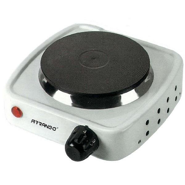 Επιτραπέζια Ηλεκτρική Εστία Εμαγιέ Μονή 500W Διάμετρος 10εκ Arrango H-009 Λευκό