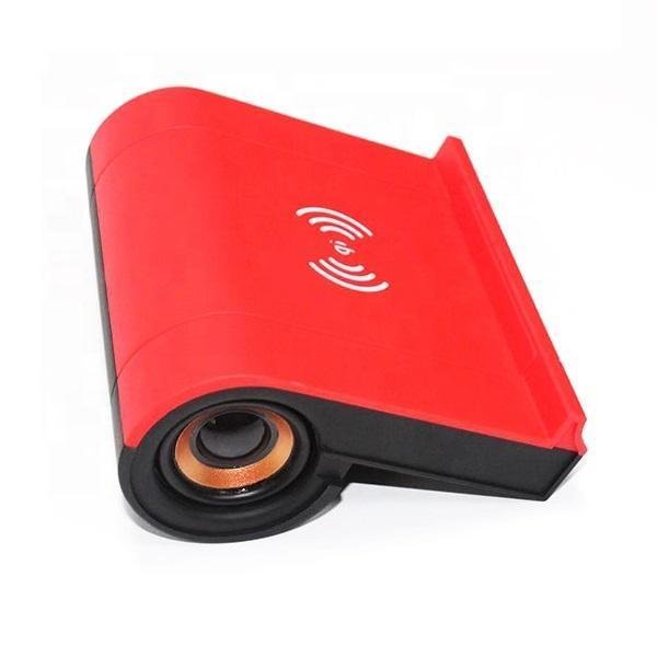 Ασύρματο φορητό ηχείο - φορτιστής bluetooth Wireless Charging Pad (Qi) JX-01 Κόκκινο