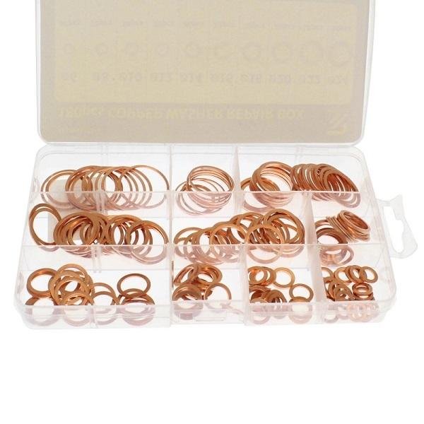 ee6941p2-800x800 Σετ χάλκινες ροδέλες στεγανοποίησης σε 10 διαφορετικά μεγέθη 180 τεμαχίων W13121-1 RCHANG