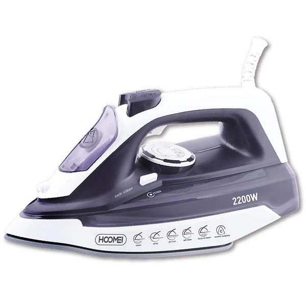 Σίδερο Ατμού 2200W 280ml με Συνεχόμενη Παροχή 25gr/min και Κεραμική Πλάκα Hoomei HM-3880 Μωβ