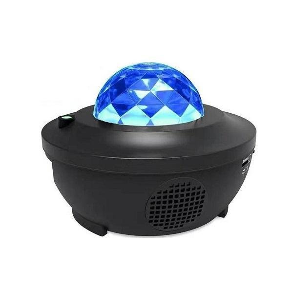 Περιστρεφόμενο Παιδικό Φωτιστικό Projector με Προβολή Αστεριών Starry Μαύρο