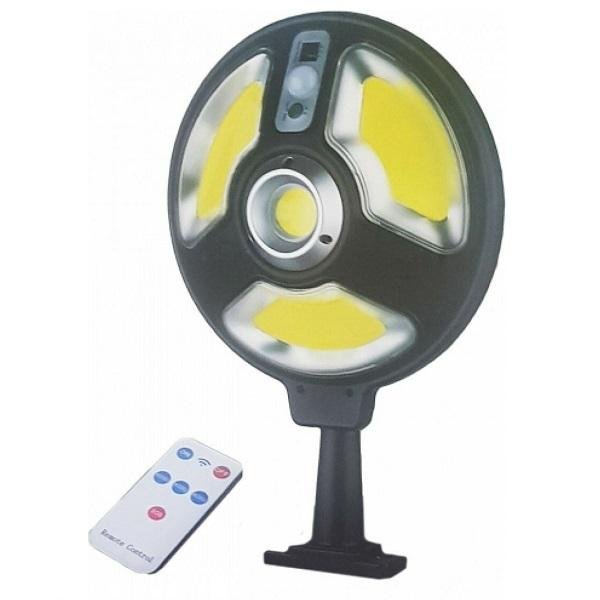 Ηλιακό Φωτιστικό Δρόμου με Ανιχνευτή Κίνησης, Φωτοκύτταρο και Τηλεχειριστήριο σε Μαύρο Χρώμα LB-1288A