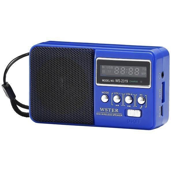 Ραδιόφωνο Ψηφιακό Και MP3 Player FM Radio JOC USB Wster WS-2319 Μπλε