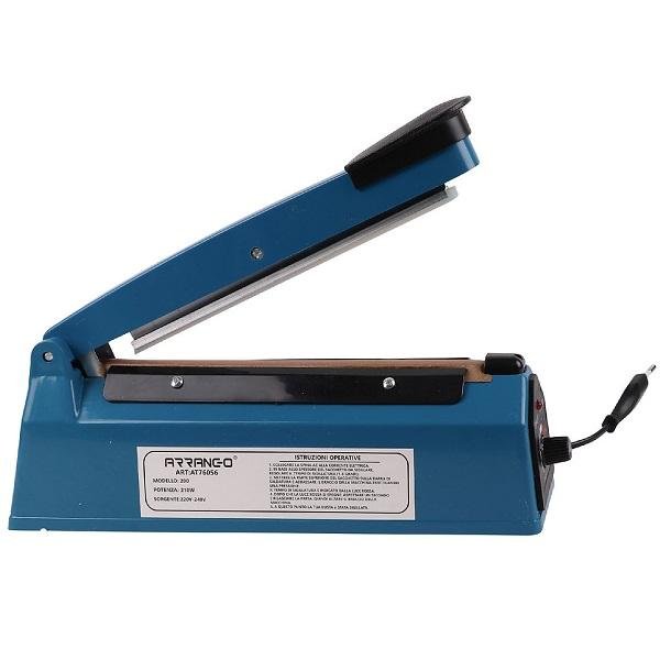 Θερμοκολλητικό Σακούλας Μεταλλικό 210W με Μέγιστο Μήκος Συγκόλλησης 200mm Arrango AT76056 Μπλε