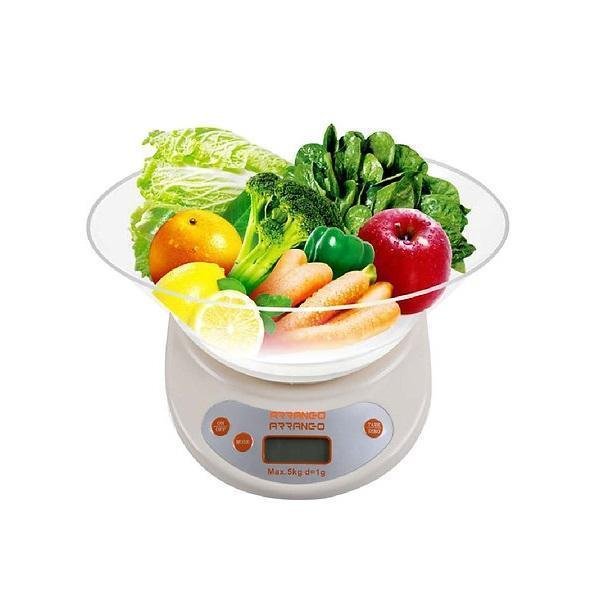 Ψηφιακή Ζυγαριά Κουζίνας 5kg Arrango AB57123 Λευκό