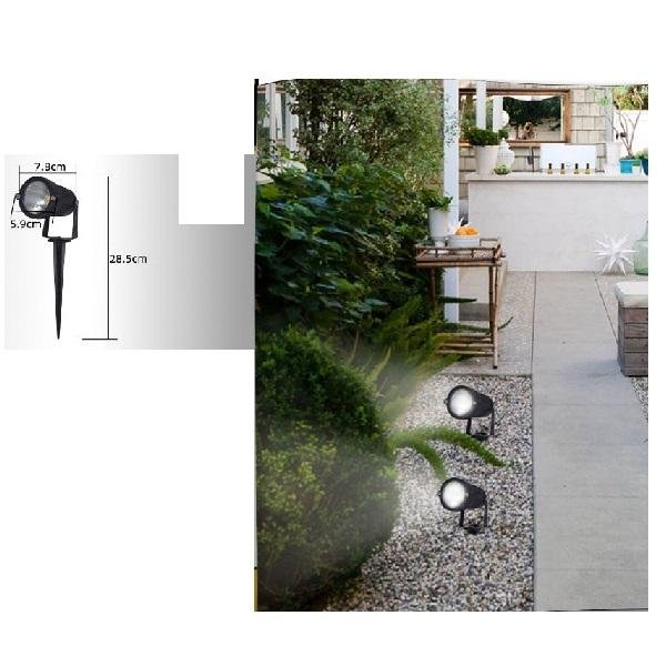 Universo Αδιάβροχο Φωτιστικό Led Καρφωτό 6500K Ψυχρό Λευκό 660LM 5W ES06-NF Μαύρο