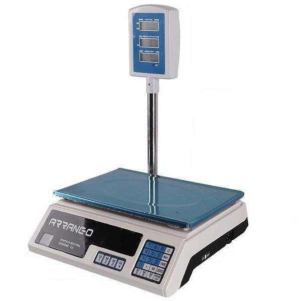 Ζυγαριά Λιανικής με Κολώνα 40kg/2gr Arrango AB57132 Λευκό