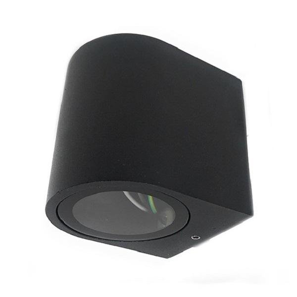 Universo Μοντέρνο αδιάβροχο μαύρο φωτιστικό τοίχου για εξωτερικούς χώρους για λαμπτήρα GU10 IP65 ES53-N