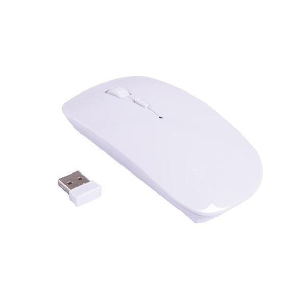 Επαναφορτιζόμενο Ασύρματο ποντίκι Υπολογιστή Bluetooth Silent PC Mause Λευκό