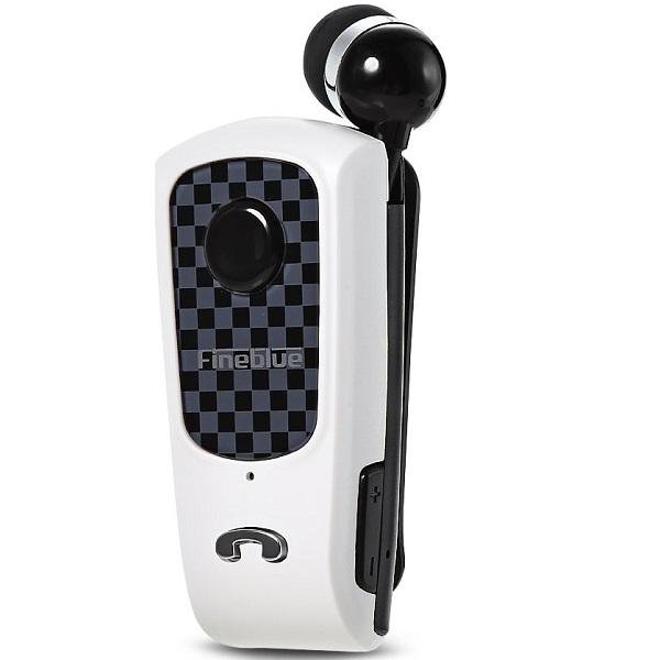 Fineblue F Plus In-ear Bluetooth Handsfree Ακουστικό Πέτου Λευκό
