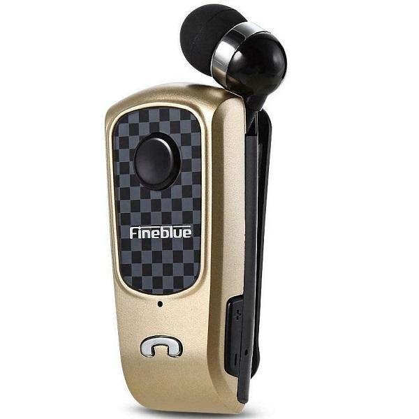 Fineblue F Plus In-ear Bluetooth Handsfree Ακουστικό Πέτου Χρυσό