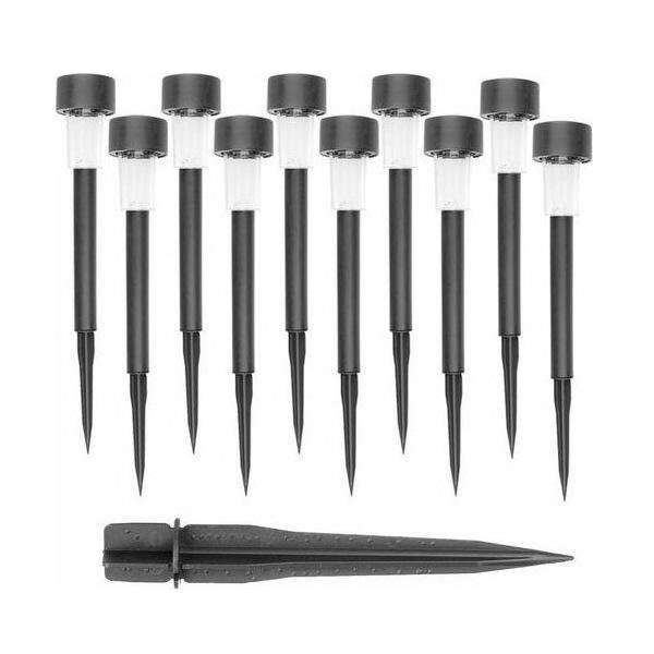 20210701114952_aria_trade_iliako_fotistiko_00012039 Σετ Καρφωτών Ηλιακών Φωτιστικών με Αισθητήρα Φωτός 10 τεμαχίων, ύψους 30cm σε Μαύρο Χρώμα 00012039