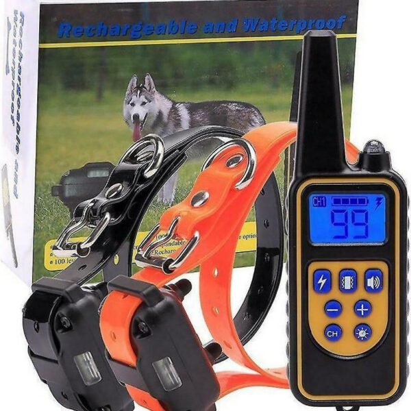 Ηλεκτρικό Κολάρο Εκπαίδευσης Σκύλου Dog Training Collar Pet Black 2 in 1