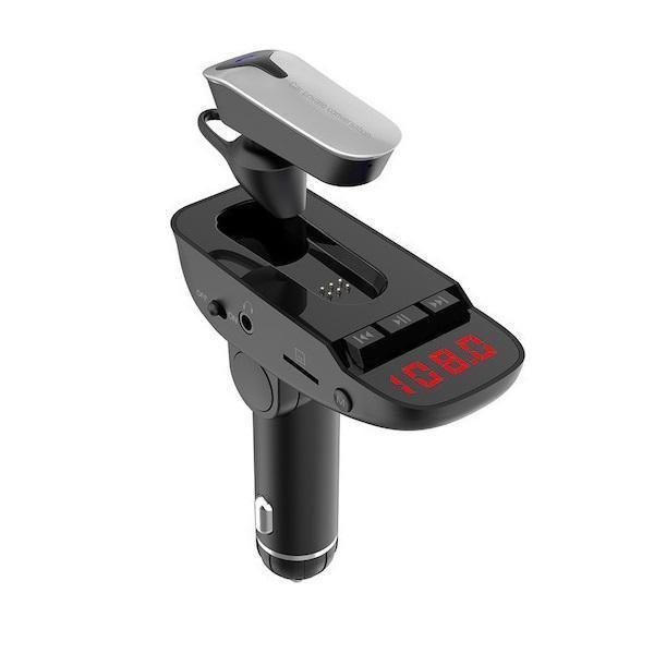 FM Transmitter ER9 με Bluetooth Μαύρο