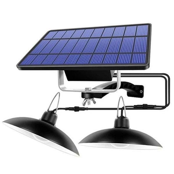 Διπλό Ηλιακό Φωτιστικό 32LED Λευκού Φωτισμού 6000K 2τμχ OEM – Μαύρο