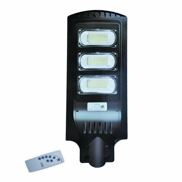 20220209143047_31062b1e Ηλιακό Φωτιστικό Δρόμου με Ανιχνευτή Κίνησης, Αισθητήρα Φωτός και Τηλεχειριστήριο σε Μαύρο Χρώμα 150W Jortan
