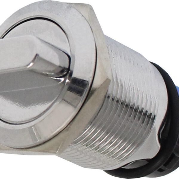 Αδιάβροχος διακόπτης On/Off 3 pins 12/24V (Φ) 18mm Ασημί