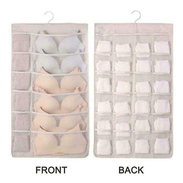 Κρεμαστή τσάντα αποθήκευσης με κρεμάστρα μετάλλων, διπλής όψης