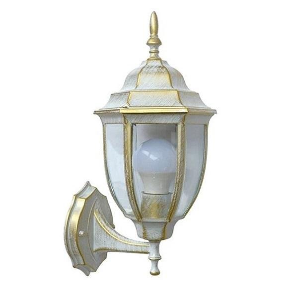 Vintage Φωτιστικό τοίχου εξωτερικού χώρου E27 IP45 Universo ES09-O Λευκό/Χρυσό