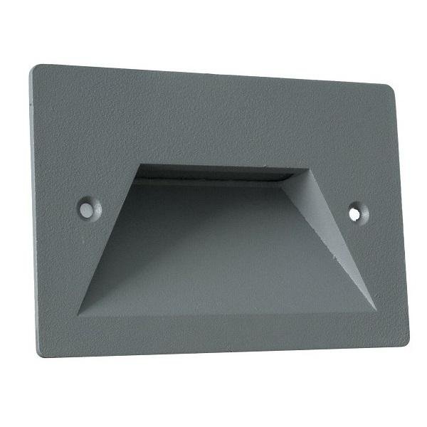 Universo Μοντέρνο αδιάβροχο LED φωτιστικό τοίχου για εξωτερικούς χώρους IP65 3W 6500K Ψυχρό λευκό 150LM ES49-GF Γκρι