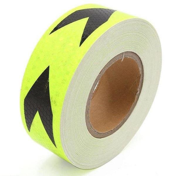 Ταινία αντανακλαστική κίτρινη-μαύρη αυτοκόλλητη 50mmX25m