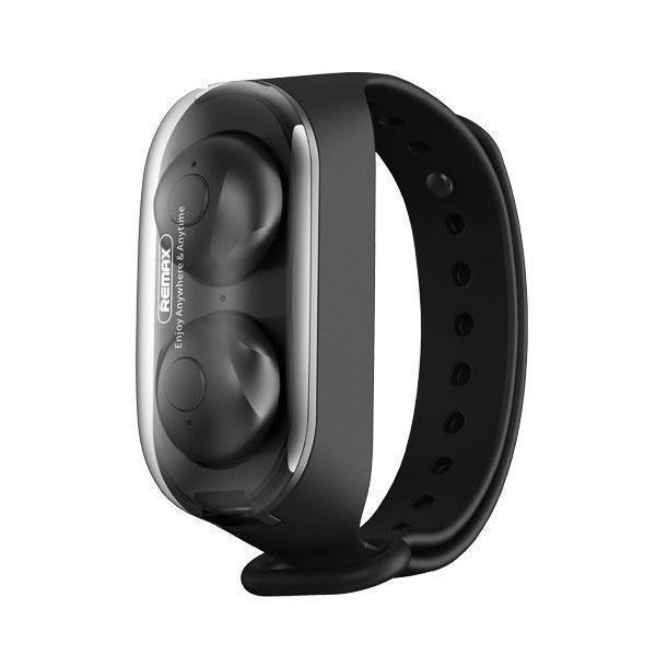 Remax TWS-15 In-ear Bluetooth Handsfree Ακουστικά με Θήκη Φόρτισης Μαύρα