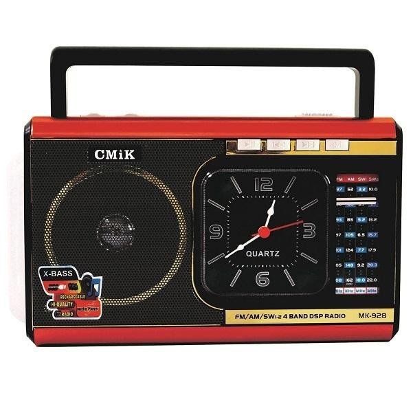 CMiK MK-928 Φορητό Ραδιόφωνο Επαναφορτιζόμενο με USB Κόκκινο
