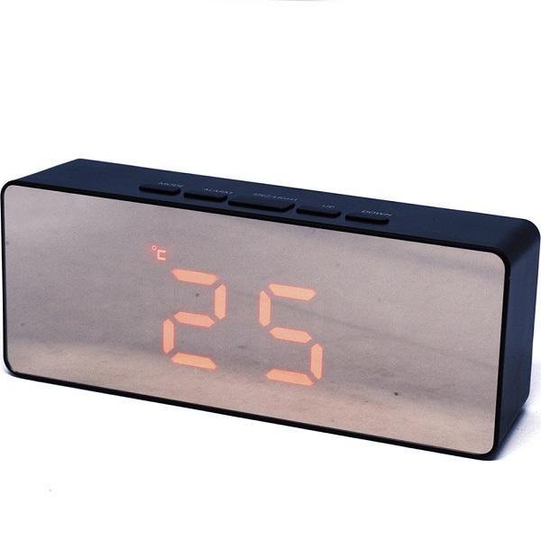 Ψηφιακό Ρολόι Επιτραπέζιο με Ξυπνητήρι DS-3698L Mαύρο