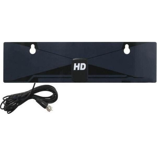 TS989 Εσωτερική Κεραία Τηλεόρασης (δεν απαιτεί τροφοδοσία) σε Μαύρο Χρώμα Σύνδεση με Ομοαξονικό (Coaxial) Καλώδιο