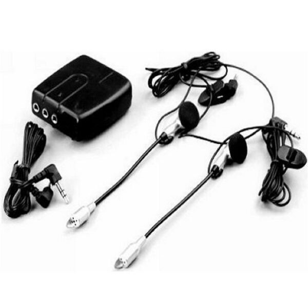 Handsfree Σύστημα Ενδοεπικοινωνίας Μηχανής Ενσύρματο για 2 Κράνη OEM-256