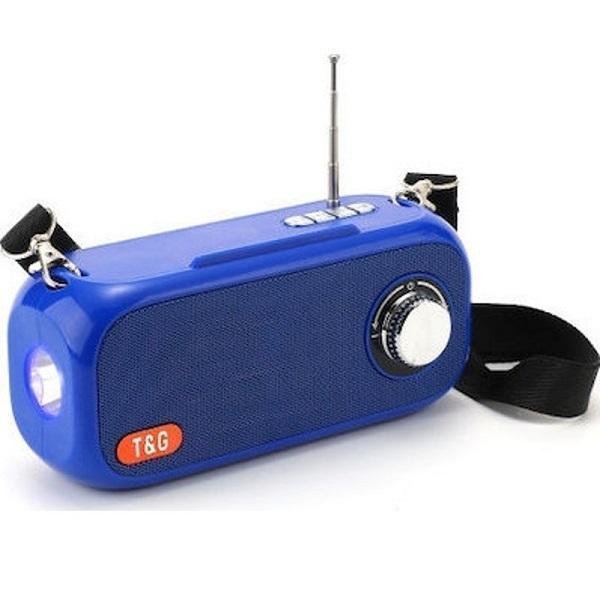 T&G TG-613 Ηχείο Bluetooth 5W με Ραδιόφωνο και 4 ώρες Λειτουργίας Blue