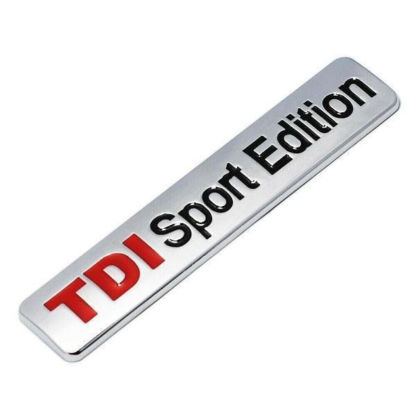 tyty Μεταλλικό Αυτοκόλλητο Αυτοκινήτου / Metal Car Sticker ''TDI Sport Edition'' B0875RKTQZ Silver ΟΕΜ