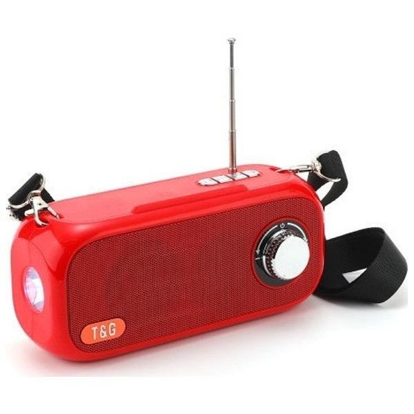 T&G TG-613 Ηχείο Bluetooth 5W με Ραδιόφωνο και 4 ώρες Λειτουργίας Red