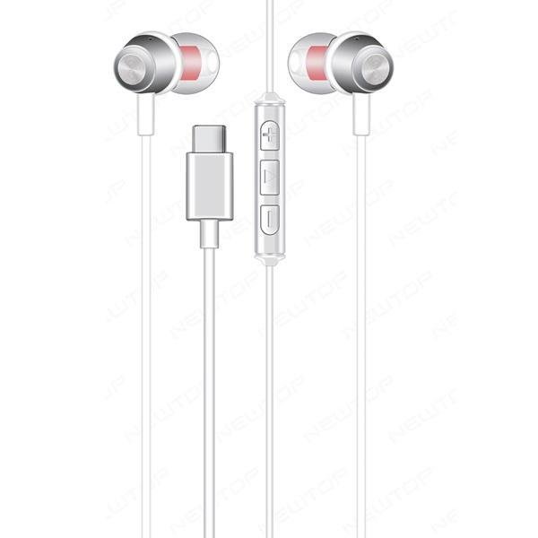 Ακουστικά Newtop TYPE-C CF17 Λευκό