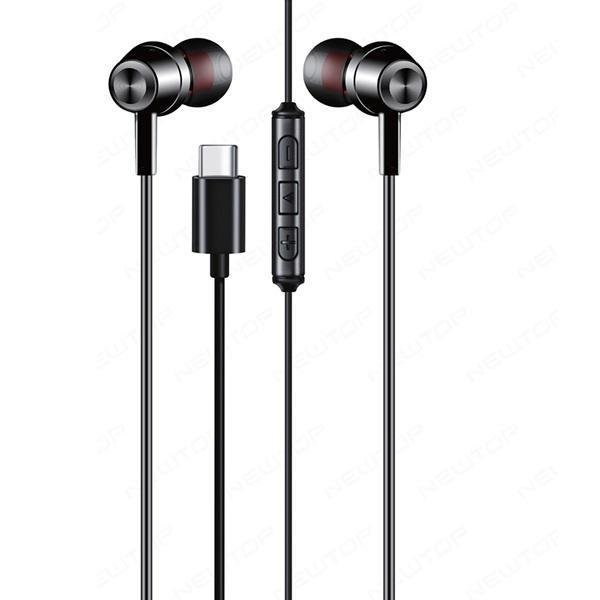 Ακουστικά Newtop TYPE-C CF17 Μαύρο