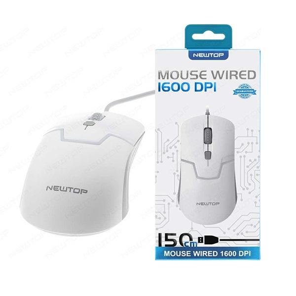Newtop MW01 Ενσύρματο Ποντίκι 1600DPI Λευκό