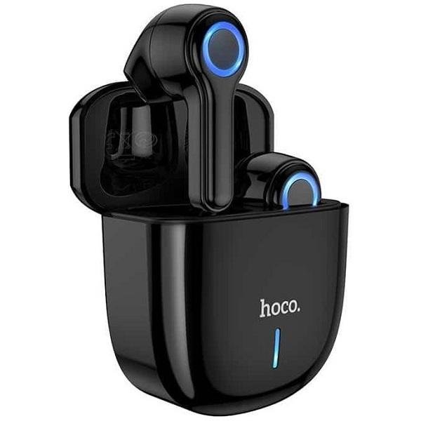 Earbud Bluetooth Handsfree Ακουστικά με Θήκη Φόρτισης TWS ES45 Μαύρα