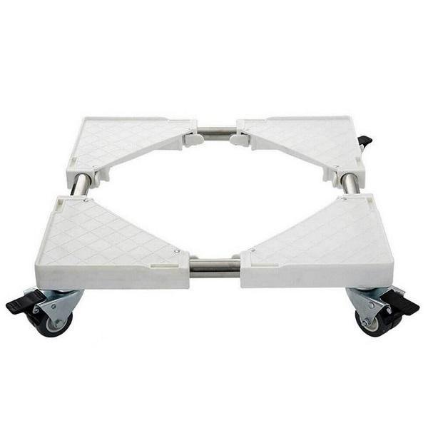 Πολυλειτουργική Κινητή Βάση Πλυντήριου & Βάση Ψυγείου με Ρόδες Λευκό