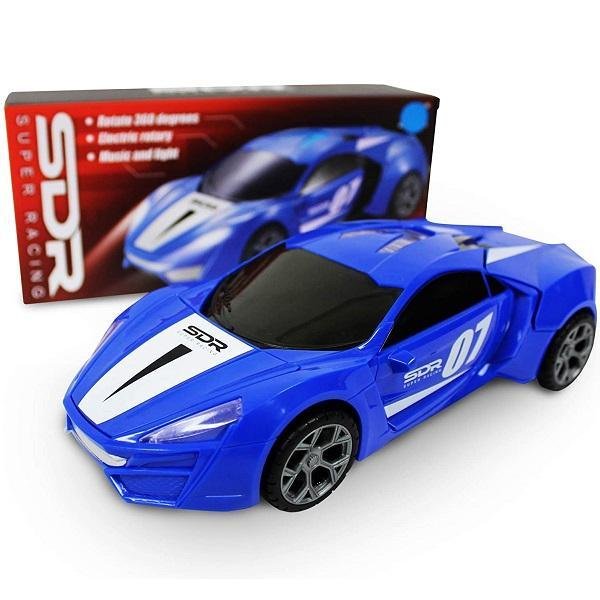 71hml+HqPCL._AC_SL1500_ Παιχνίδι SDR Super Racing Car με περιστροφή 360°, LED φώτα και ήχους για παιδιά, με Bump and Go Action Μπλε